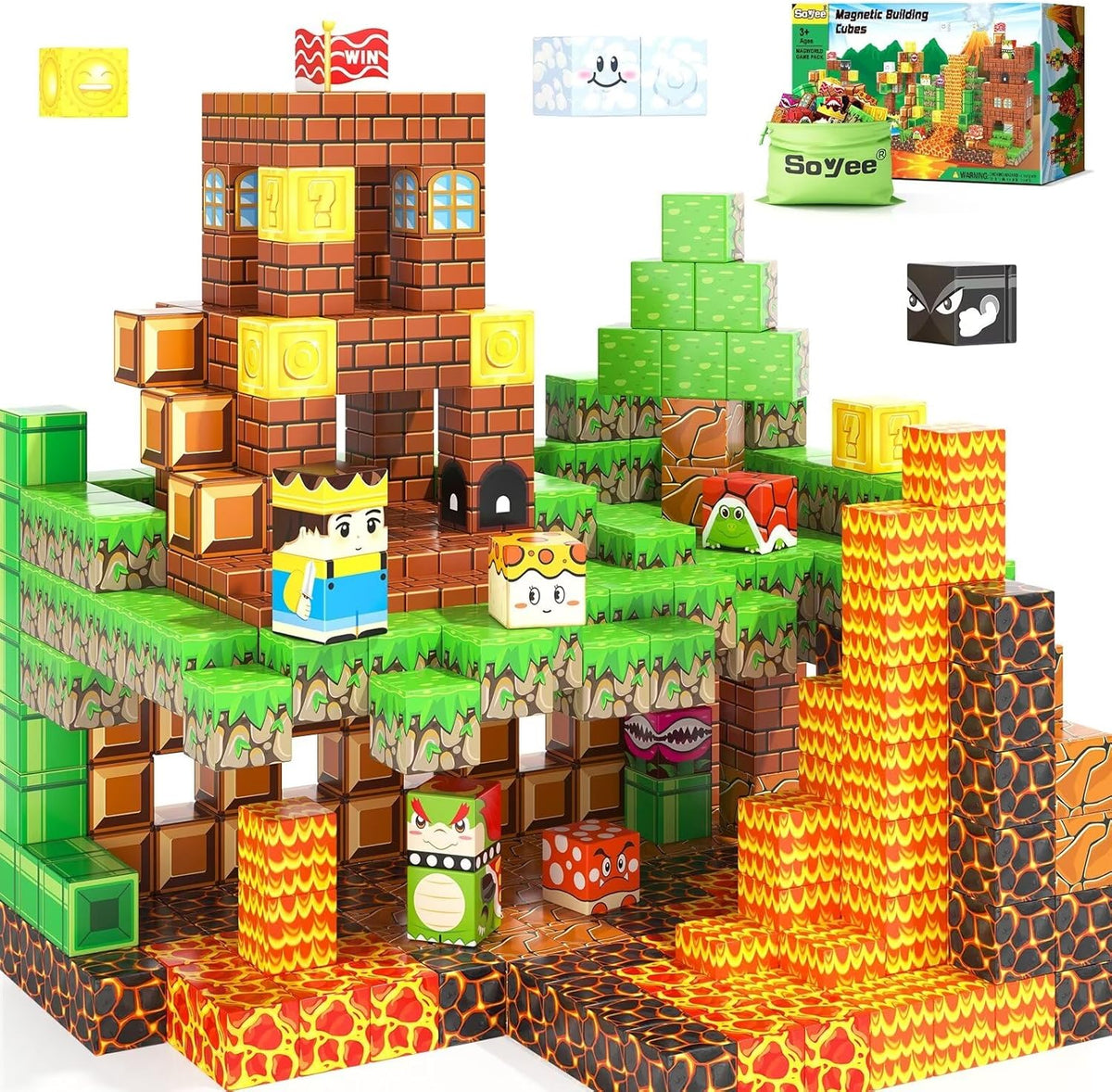 Magnetic Blocks - Build Mine Magnet World® Kids Games Magnetic Buildin ...
