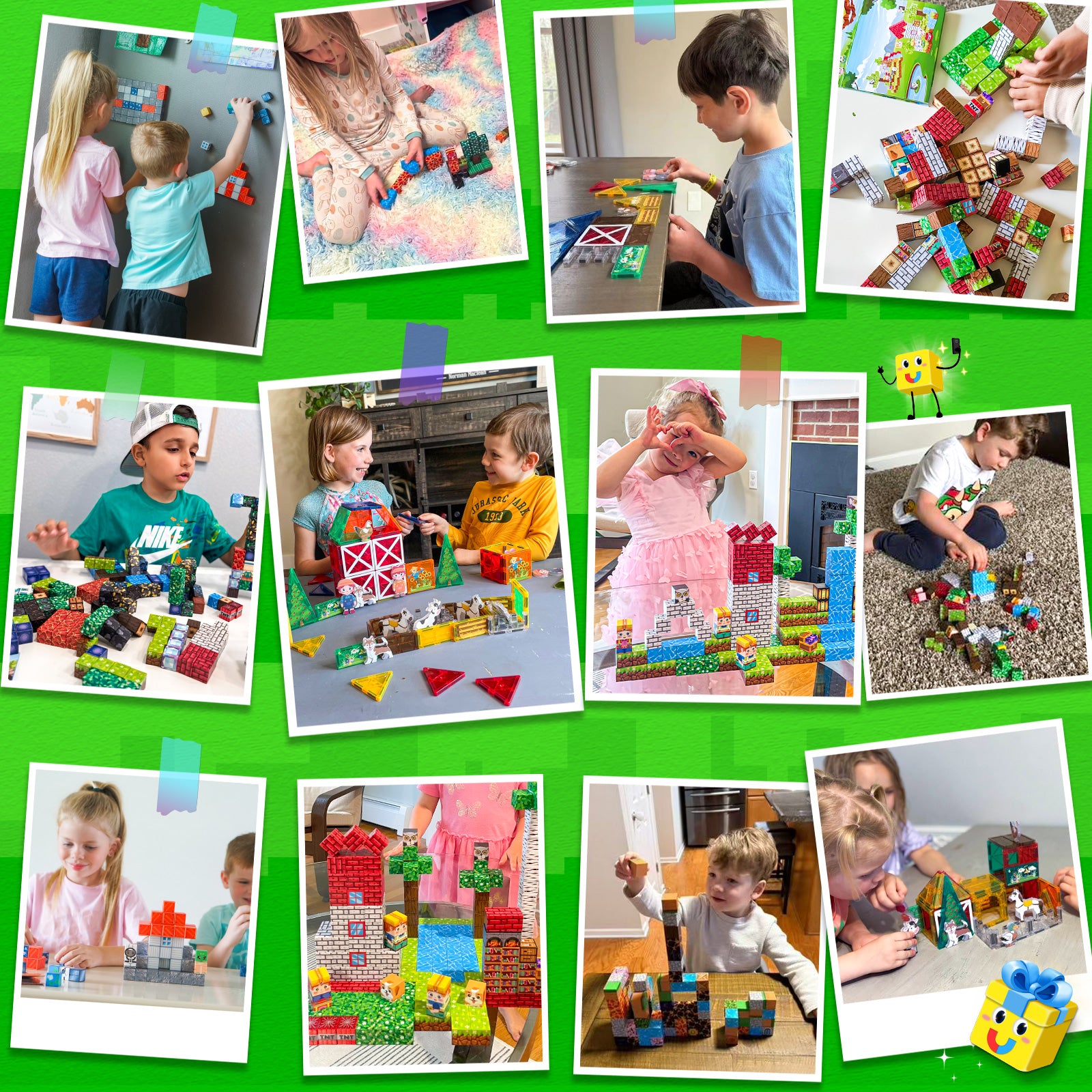 Magnetic Blocks - Mine Magnet World Building Toys for Kids Ages 5-7 6 ...