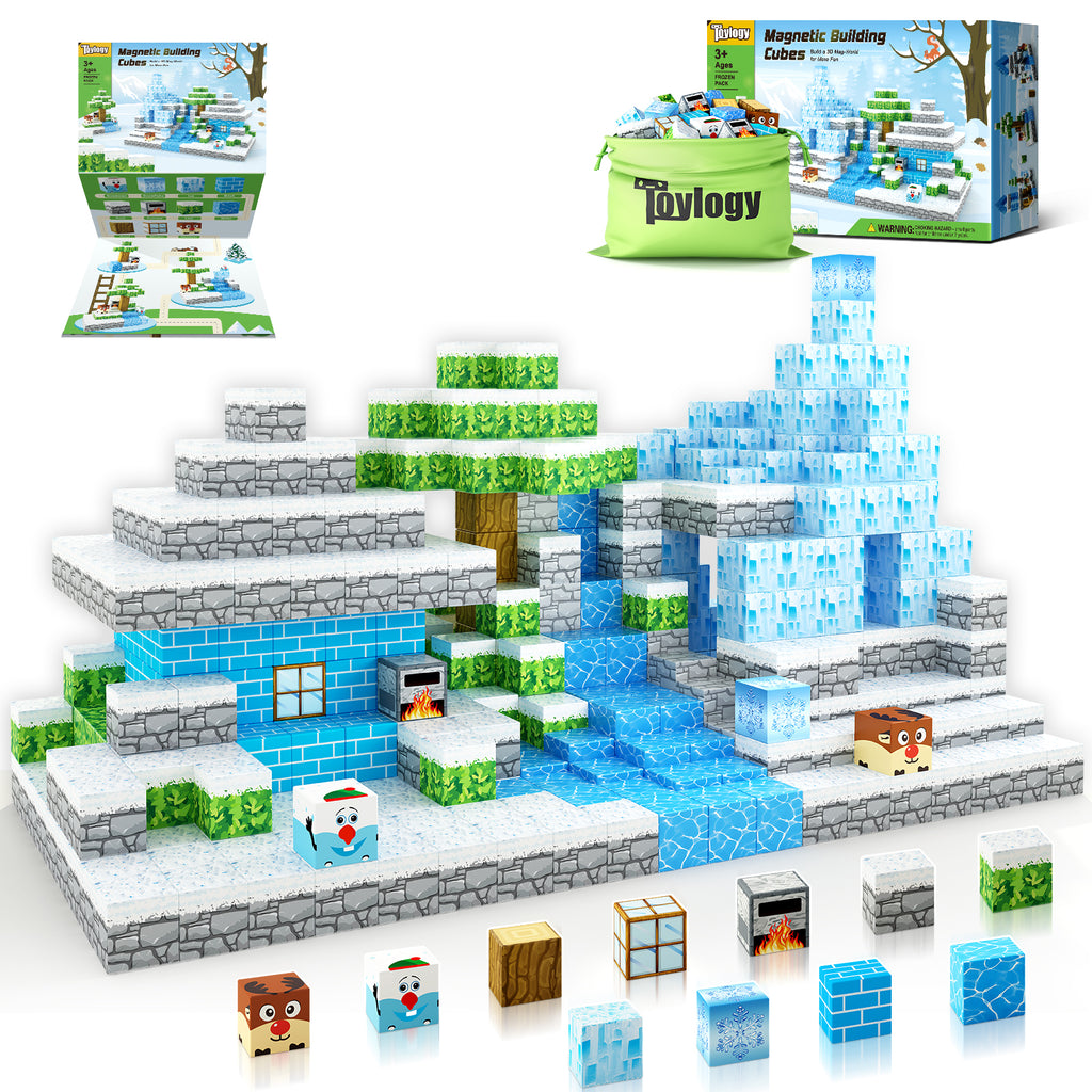 Magnetic Blocks-Build Mine Magnet World Set, Frozen Toys for Kids