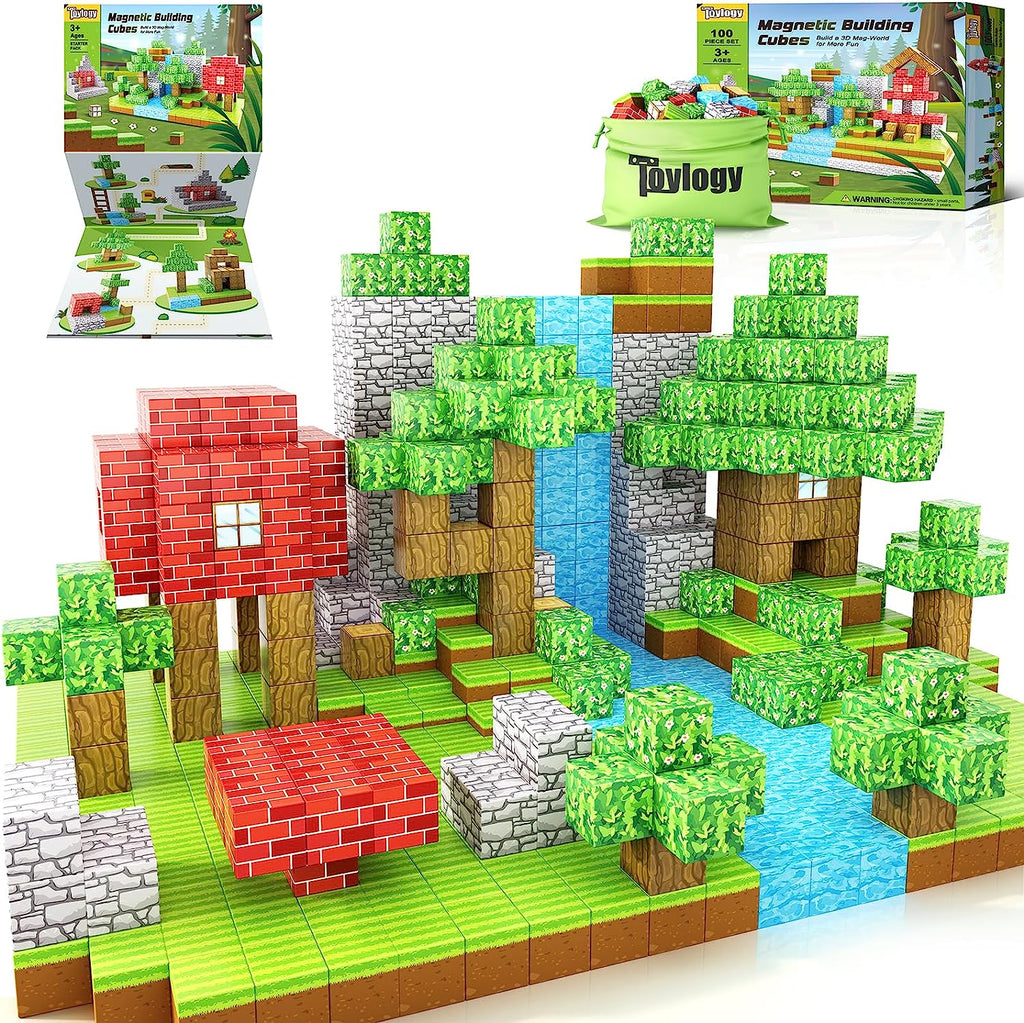 100PCS Magnetic Blocks-Build Mine Magnet World® Set, Magnetic Toys