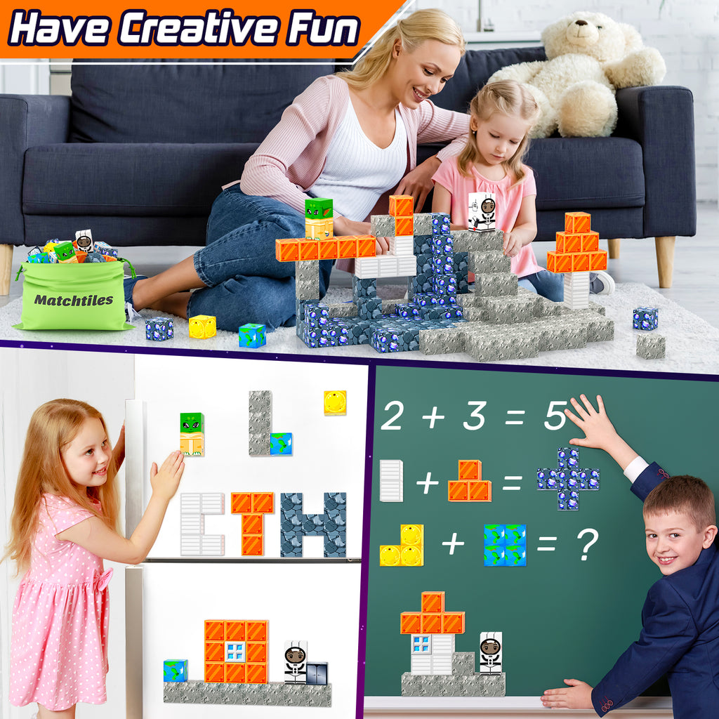 Magnetic Blocks, Build Mine Magnet World® Set, Magnetic Building Toys ...