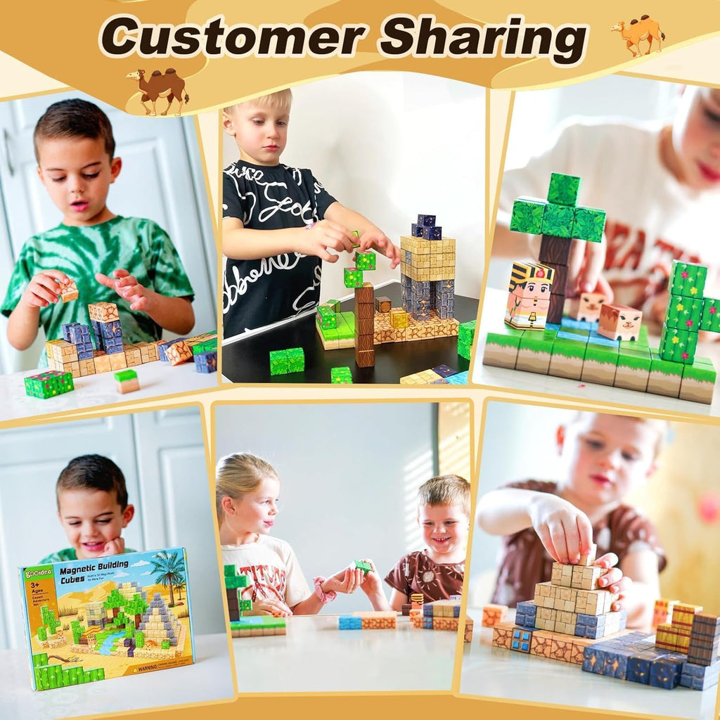 Mag-world® Stacking and Building Blocks for Kids - Desert