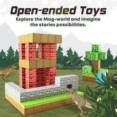 Mine Magworld® Stacking Building Blocks Creative Building Craft Construction Toys for Kids - Forest 48pcs