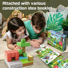 Magnetic Blocks-Build Mine Magnet World® Set, Magnetic Toys for Boys & Girls Age 3-4 4-5 6-8, STEM Montessori Sensory Toys for Toddlers Gifts for 3+ Years Old Girls Boys, Fidget Cubes Construction Toys