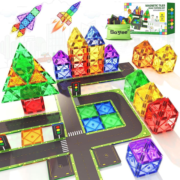Magnetic Tiles Road Toppers Set Building Toys