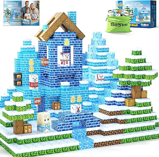 Magnetic Blocks Frozen Toys for Girls - Build Mine Magnet World Set Toys for Boys & Girls Ages