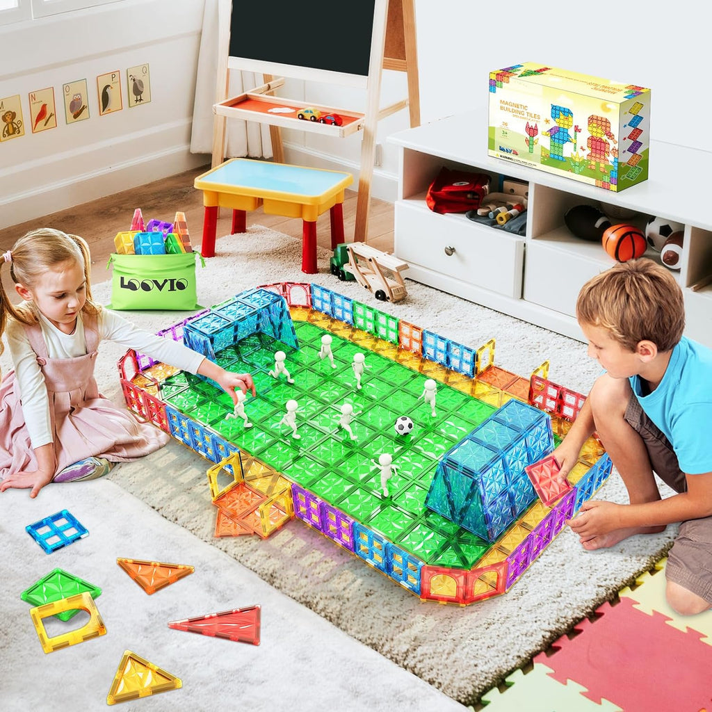 194PCS Magnetic Blocks - Build Mine Magnet World Magic Sword Portal Set, Magnet Kids Toys For Boys & Girls Age 3-5 4-8 5-7, STEM Magnetic Tiles Building Games Sensory Outdoor Toddler