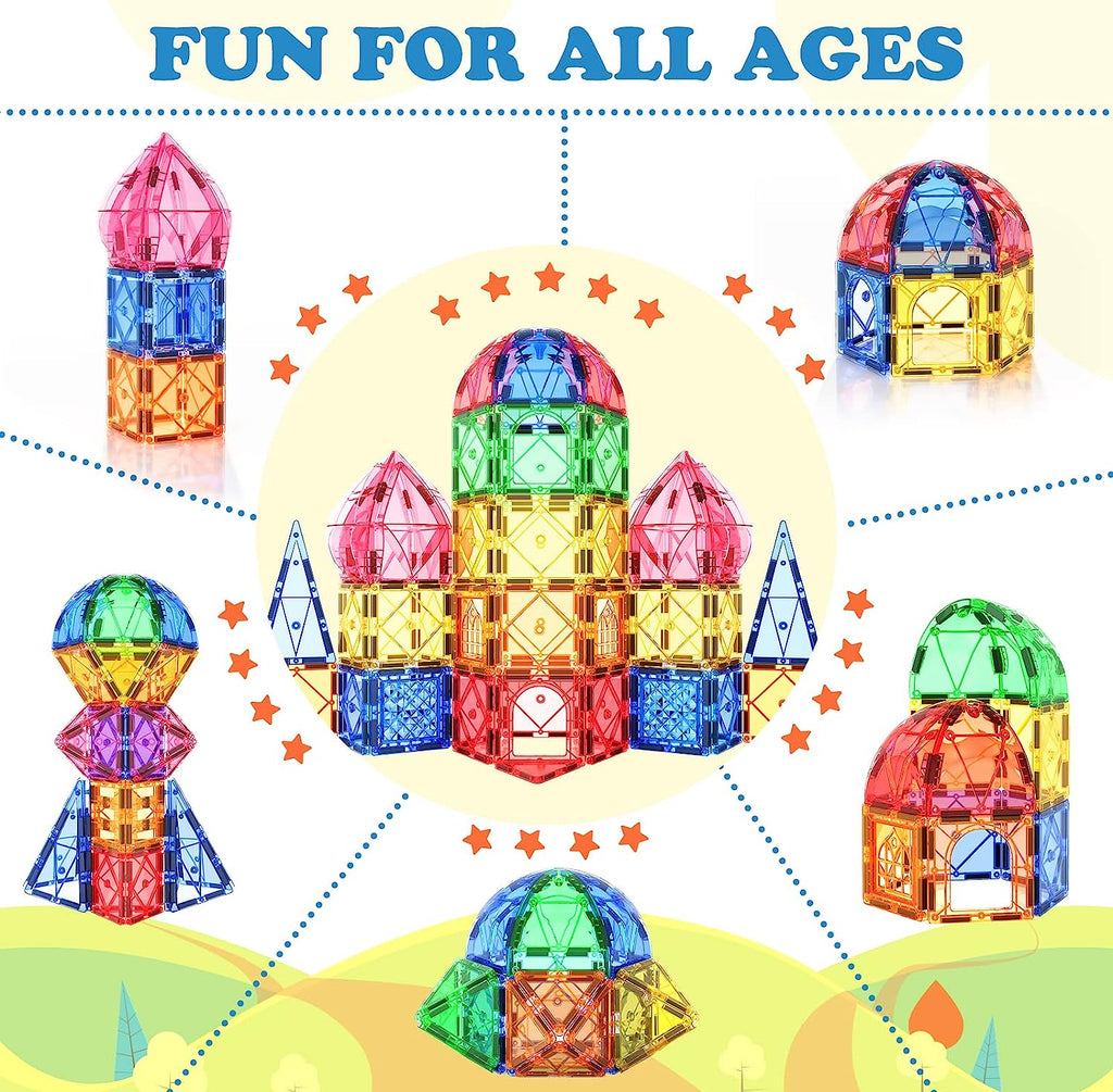 Magnetic Imagination Shapes - with 102 Magnetic Shapes, 2 Magnetic