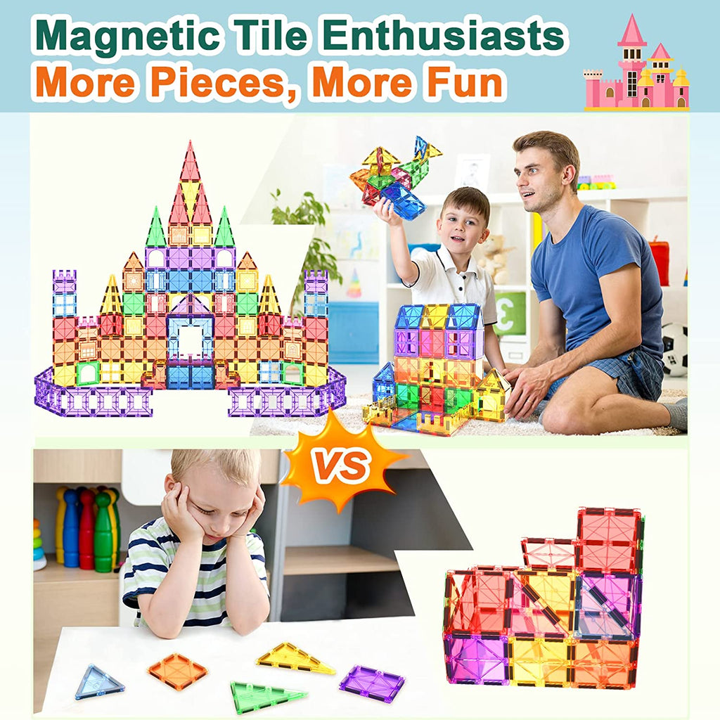 118-piece Magnetic Tiles Set, Building Blocks, Montessori STEM Educati –  Soyeeglobal