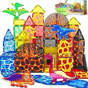 Mine Magnetic World® Magnetic Blocks Building Toys for Kids 3-5 5-7 Girls Boys Toys Age 4-6 6-8, Classroom Must Haves Toddler Sensory Toys for 3+ Year Old Kids Toys