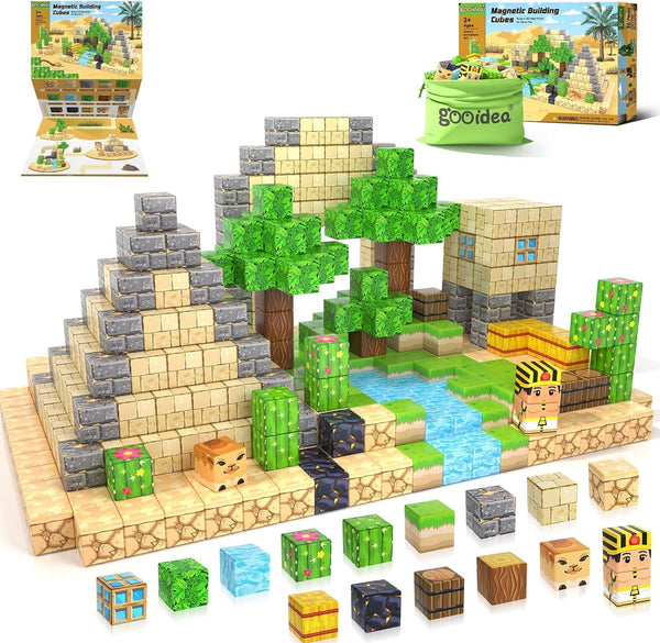 Mag-world® Stacking and Building Blocks for Kids - Desert Construction Playset 88PCS