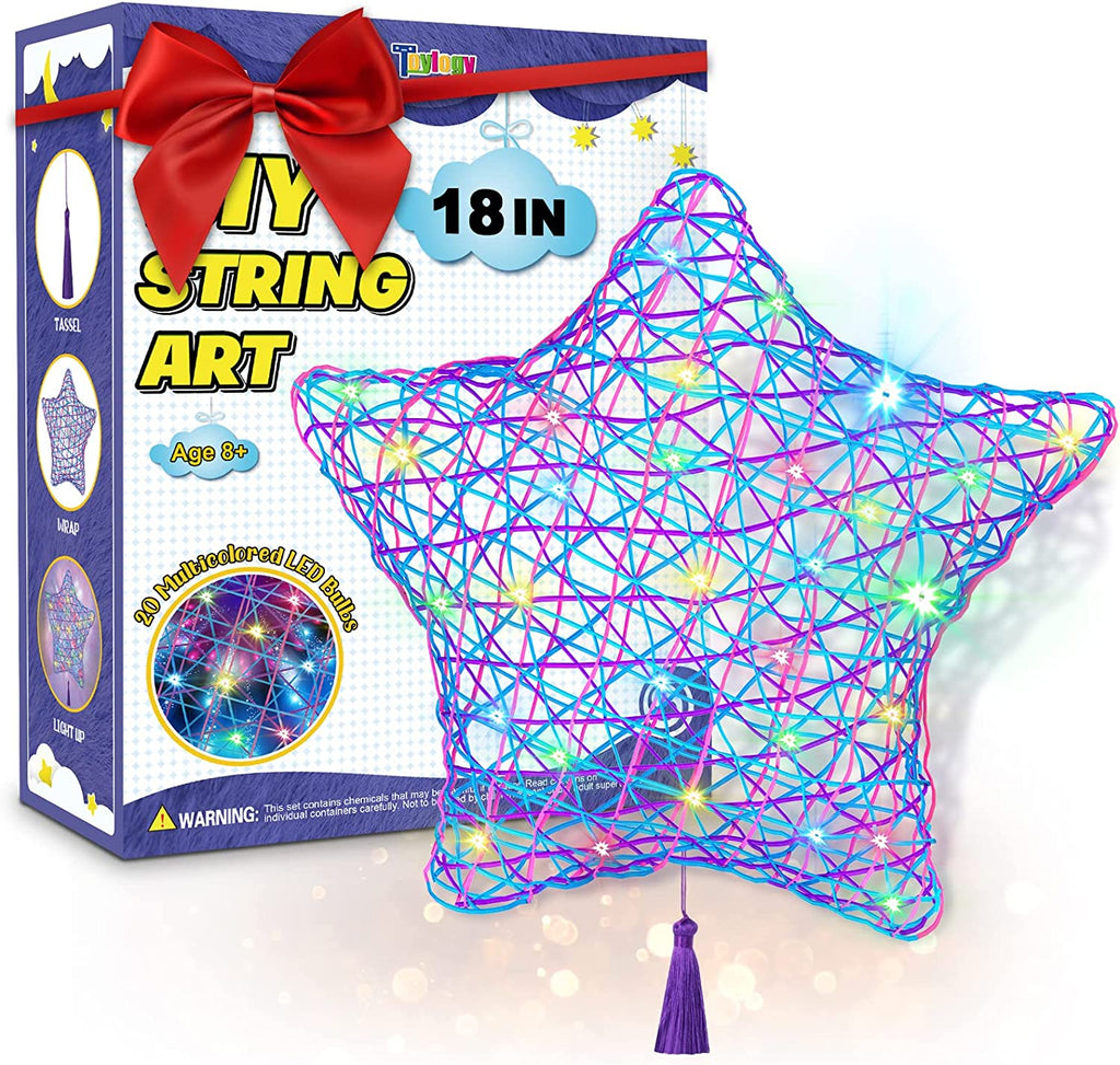 3D String Art Kit for Kids - Upgraded Makes a Light-Up Star Lantern