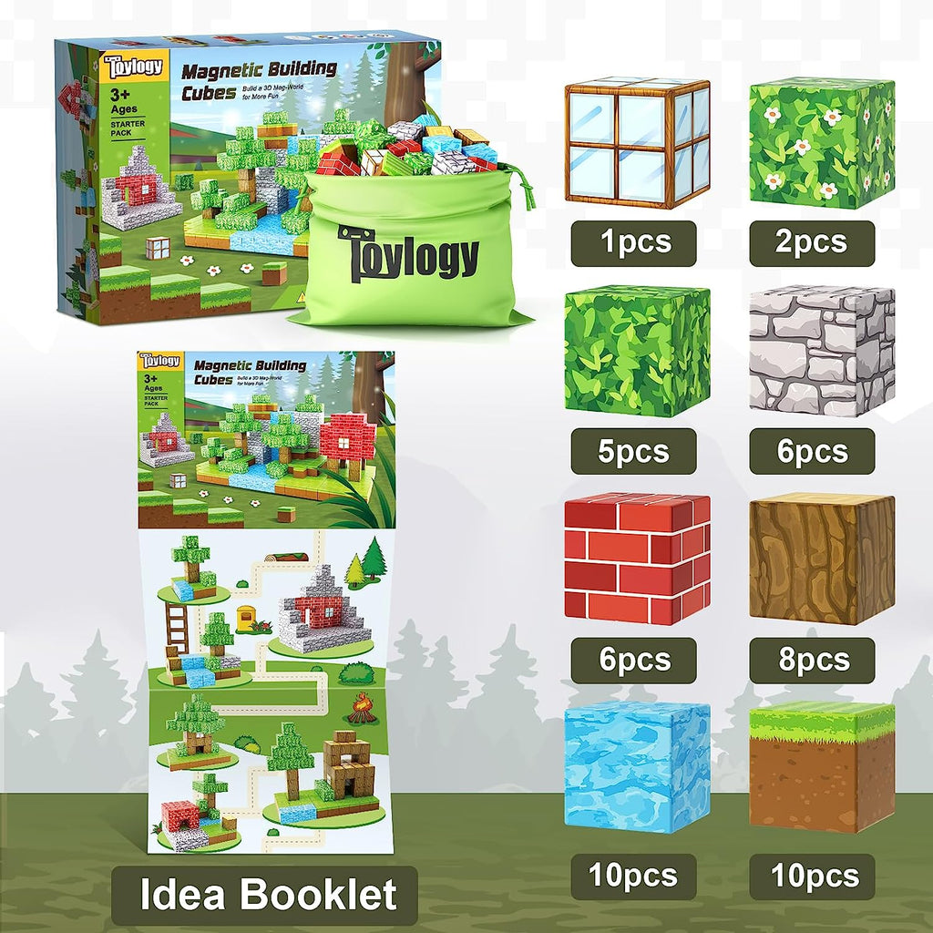 Printable Mine Block Set of 6 DIY Building Blocks Gifts 
