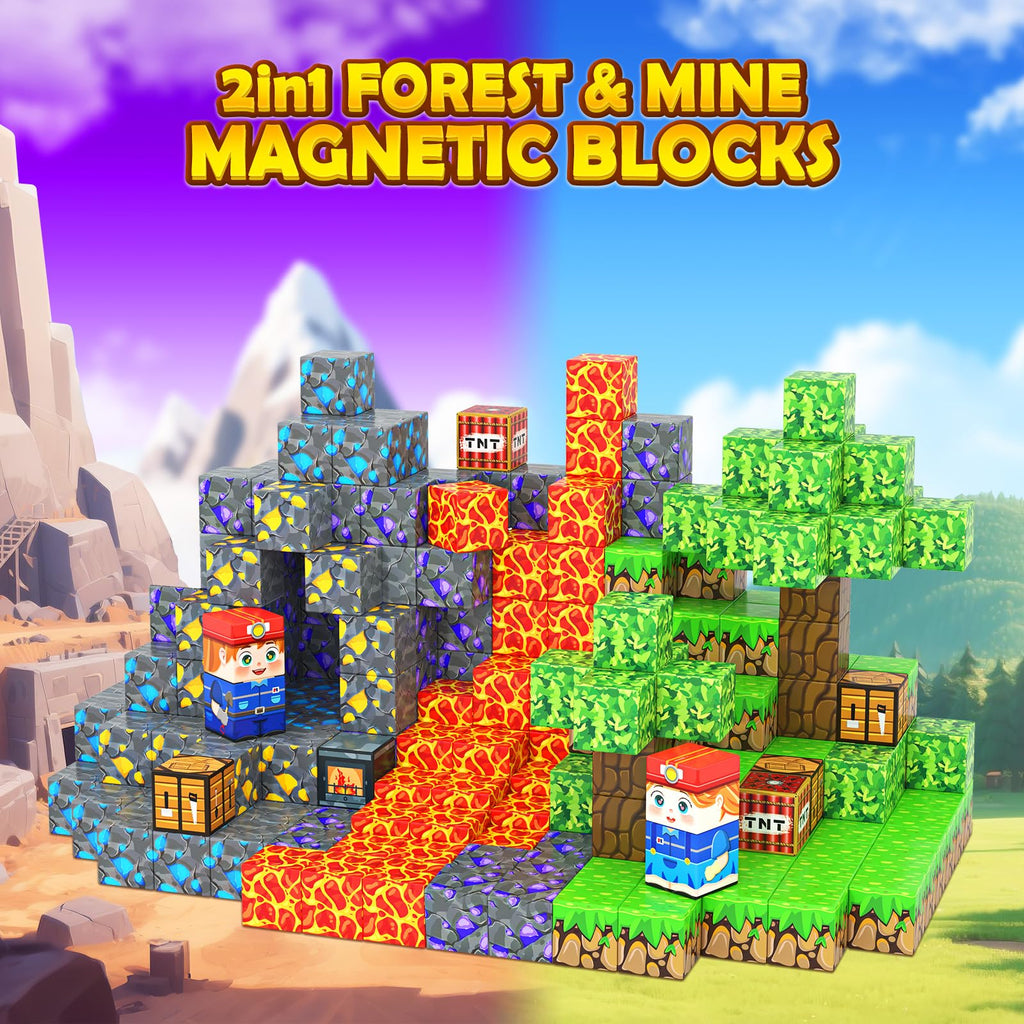 Magnetic Blocks 100PCS Kids Toys Magnetic Building Blocks Sensory Stem ...