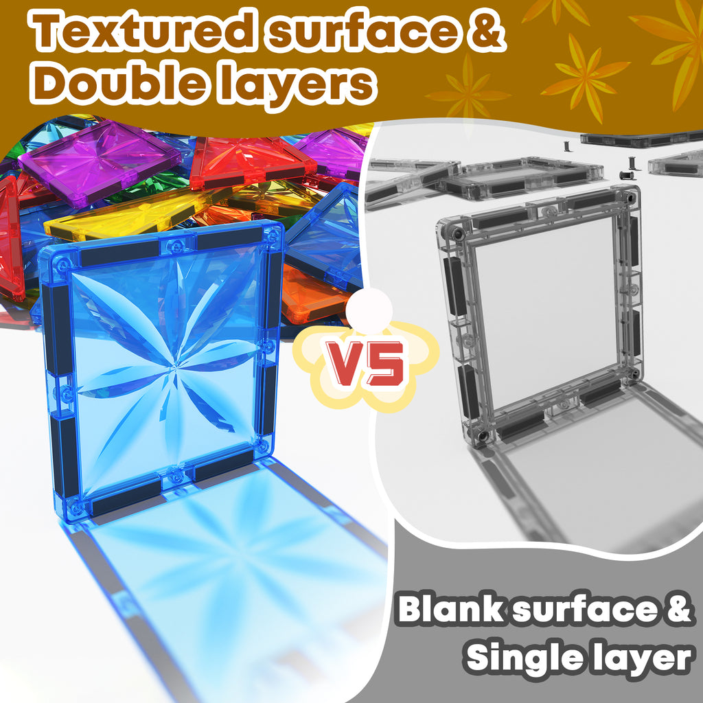Magnetic Tiles Kids Toys for Toddler STEM Magnet Building Blocks Toys ...