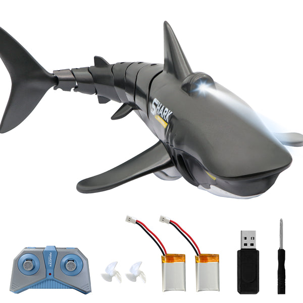 2.4G Remote Control Shark Toy 1:18 Scale High Simulation Shark Shark for Swimming Pool Bathroom