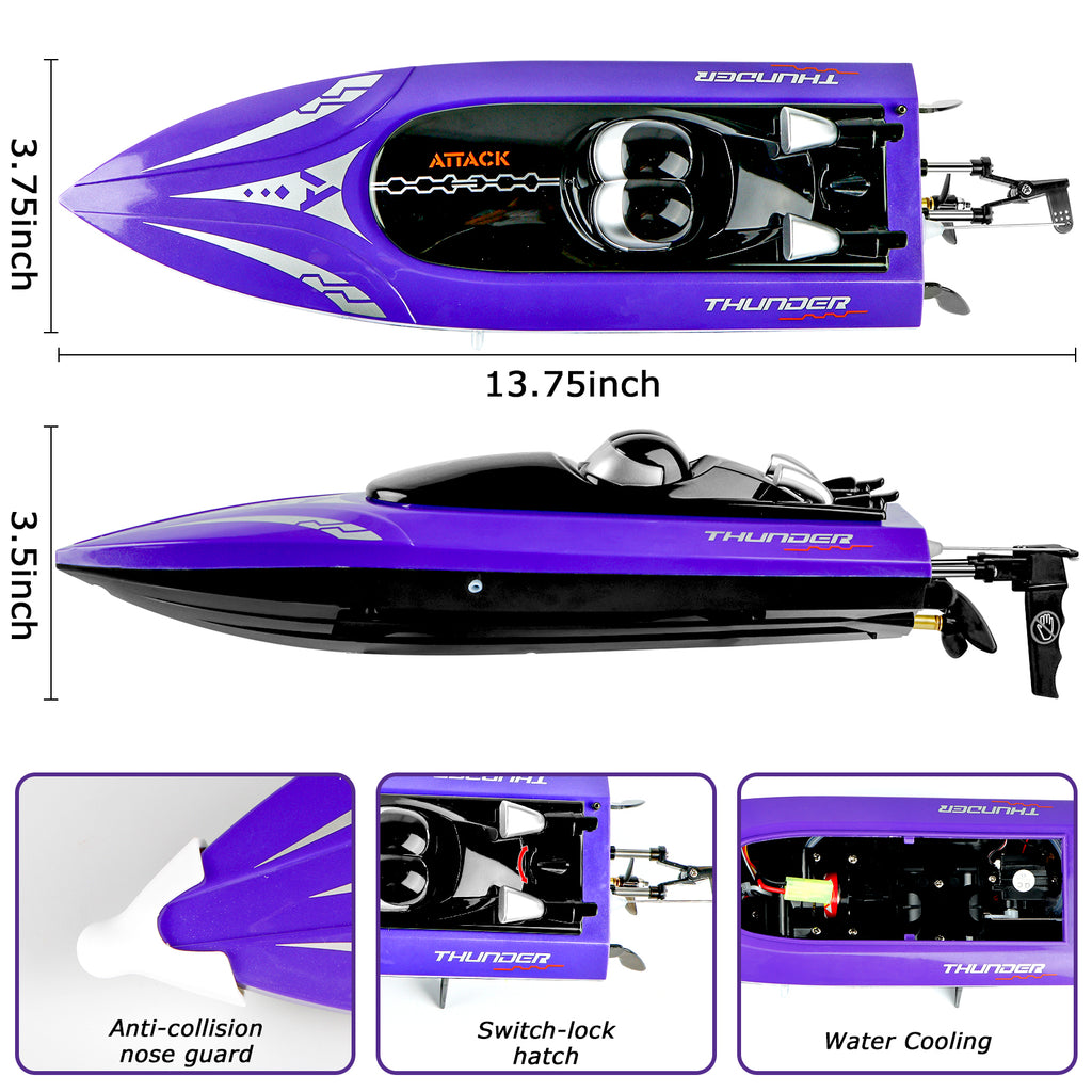  Juguetes para niños de 5 a 10 años, 20+ MPH Fast RC Boat Pool  Toys para niños de 8 a 12, auto de control remoto 3 en 1 para niños,  impermeable