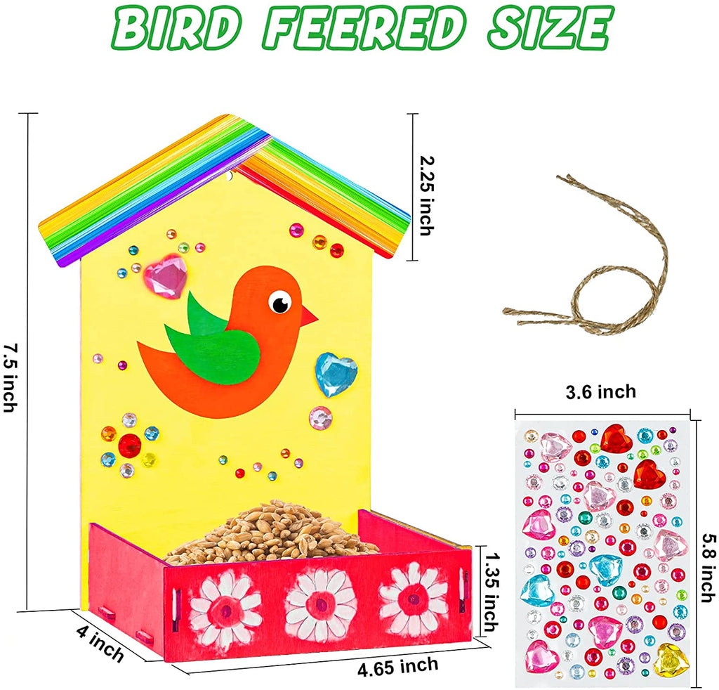 Crafts for Kids Ages 4-8 Wooden Arts 2pack DIY Bird House Kit and
