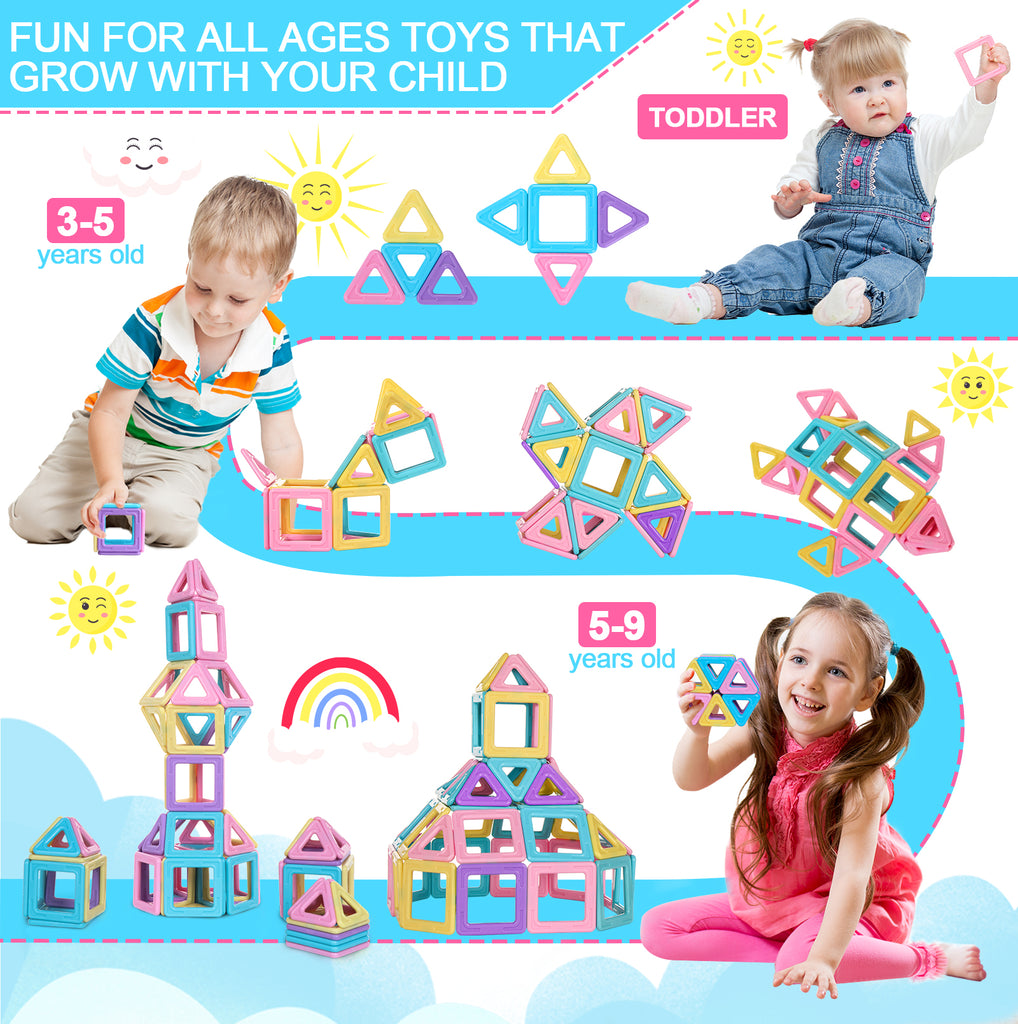 Magnet Toys for 3 Year Old Boys and Girls Magnetic Blocks Building Til –  Soyeeglobal