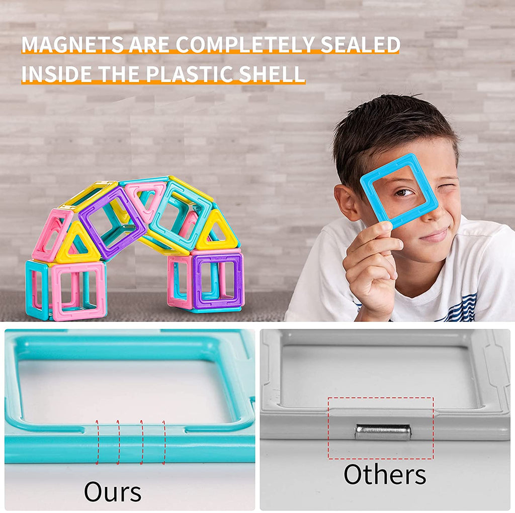MAGDIY Magnetic Blocks Toddler Sensory Toys for 3+ Year Old Boys & Girls,  Magnetic Sticks Building Toys for Kids Age 3-5 4-8, STEM Learning