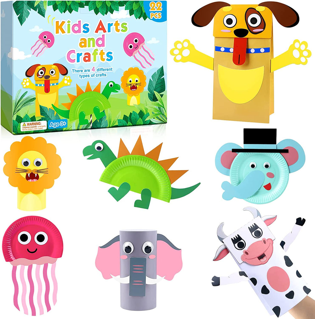 DIY Animal Art Supplies for Preschool Art Activities Toddler Craft Box - Organized Art Supplies for Kids