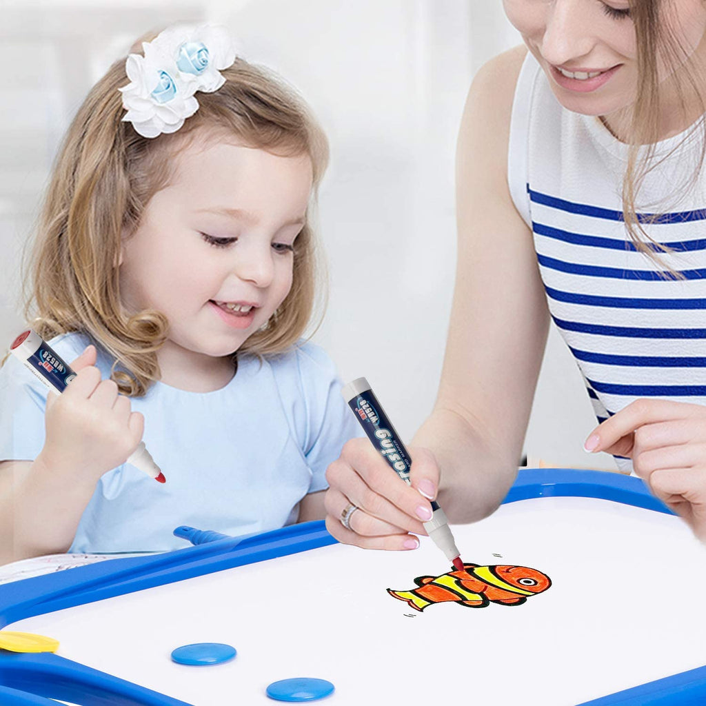 iKidsislands ikidsislands IKS85P [Travel Size] Magnetic Drawing Board for  Toddlers, Color Magna Erasable Doodle Pad for Kids, Mess Free Write