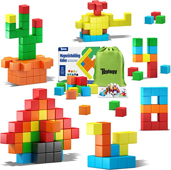 Coodoo Upgraded Magnetic Blocks 138PCS Magnetic Building Tiles STEM Toys  for 3+ Year Old Boys and Girls Learning by Playing Games for Toddlers Kids