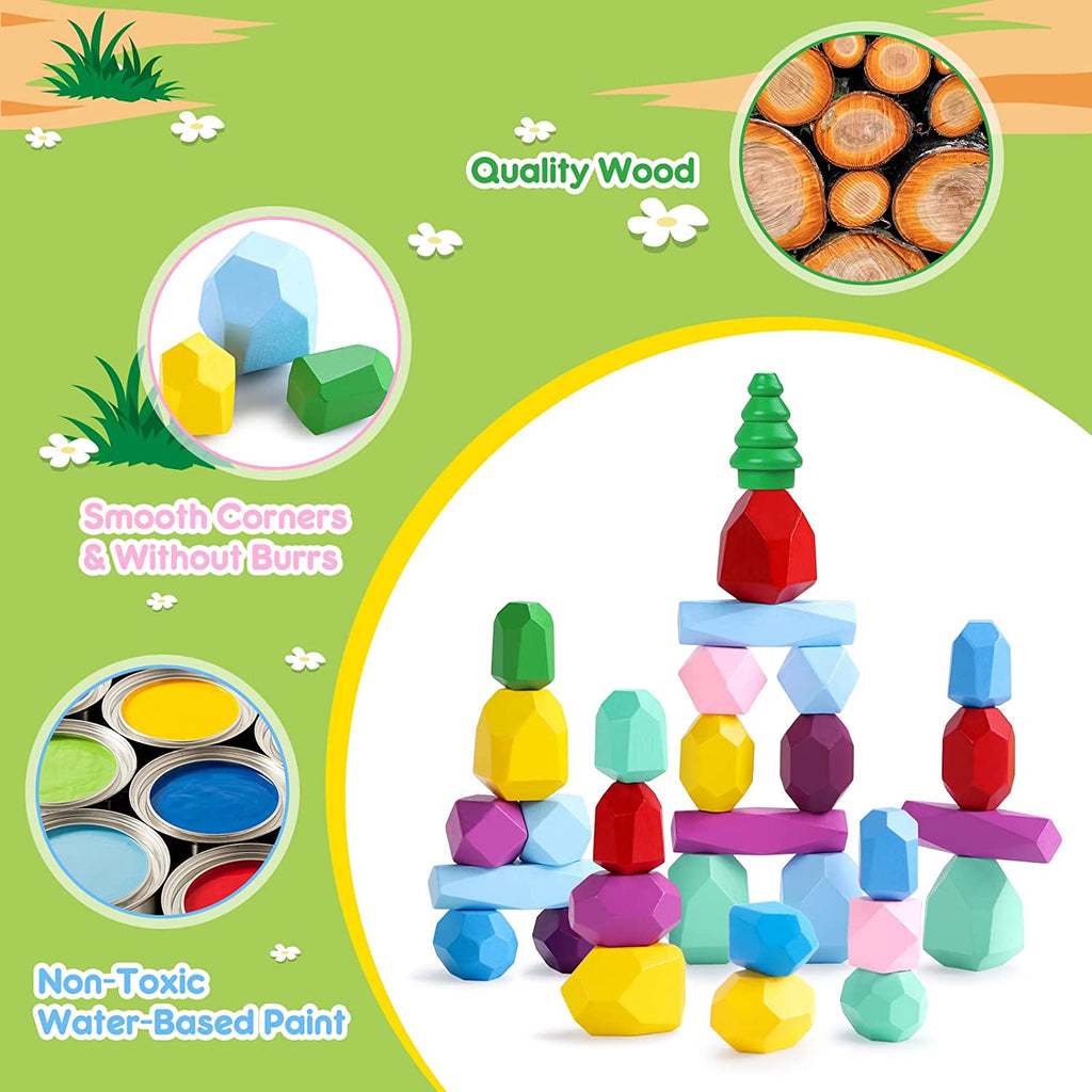 Kidiyee Montessori Toys for 1 2 3 4 5 Year Old Girls and Boys, Wooden ...