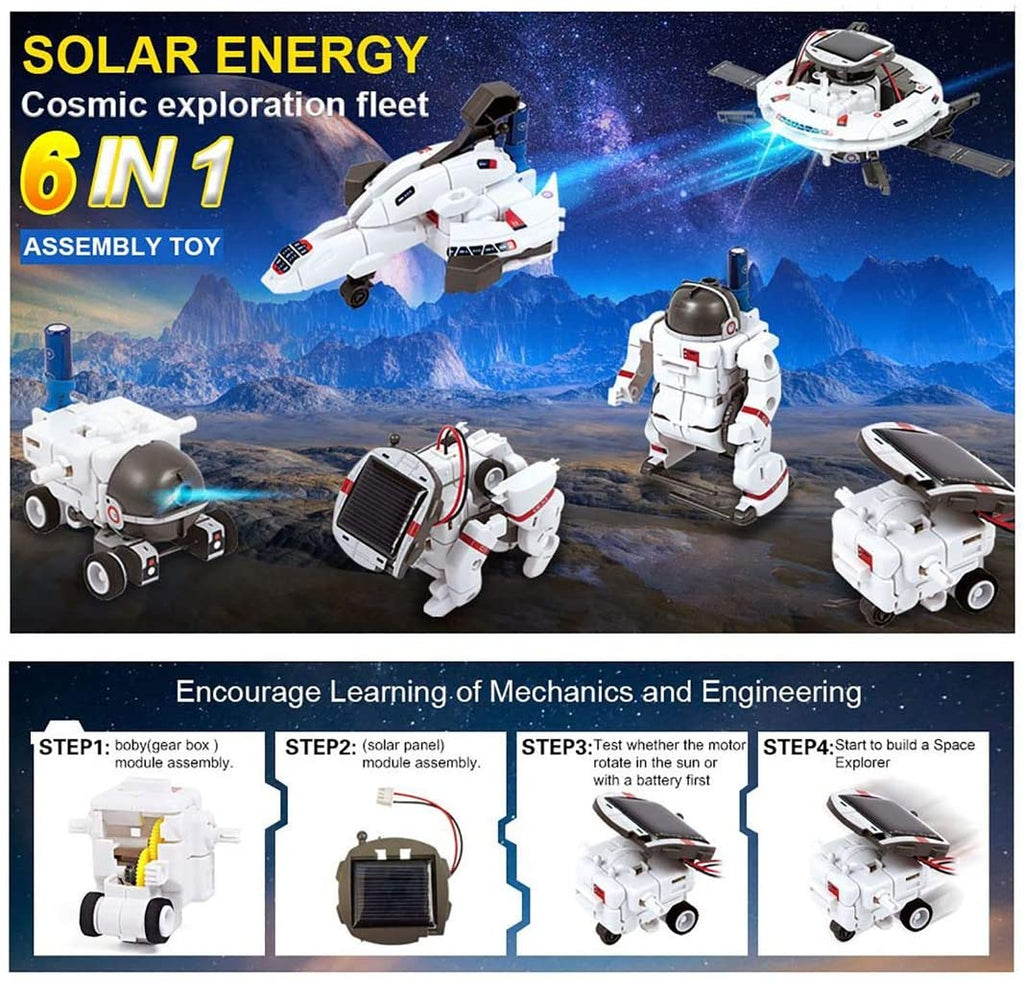 Stem Projects for Kids Ages 8-12, Make Your Own 11in1 Solar Robot